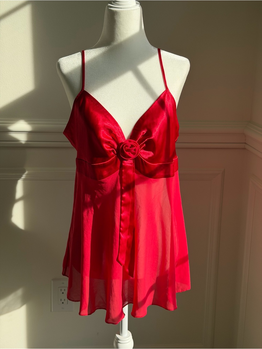90’s Victoria Secret Chiffon Babydoll Chemise Dress